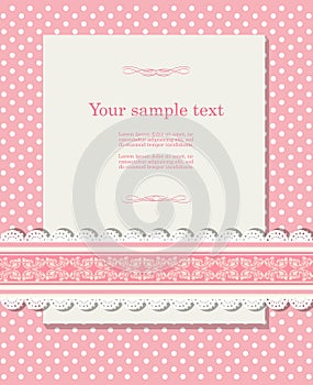 Vintage background for invitation card vector