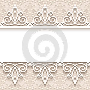 Vintage background with lace borders