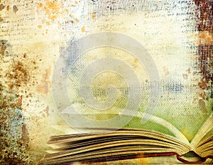 Vintage background with old books