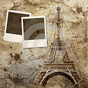 Vintage background of Paris