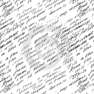 Vintage background of poems, poetry or handwritten couplets written in ink on a white background.