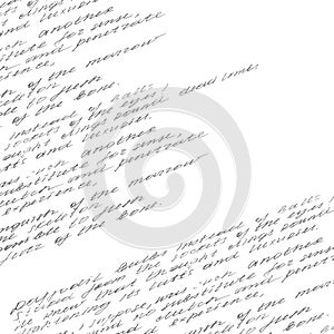 Vintage background of poems, poetry or handwritten couplets written in ink on a white background.