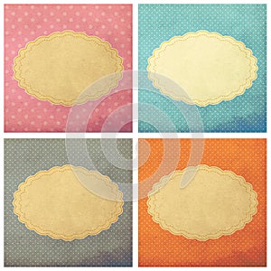 Vintage background, polka dot style