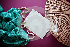 Vintage background with retro fan