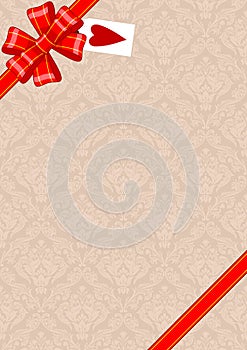 Vintage Background With Ribbon