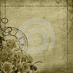 Vintage background with roses