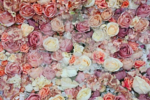 Vintage background from roses colorful