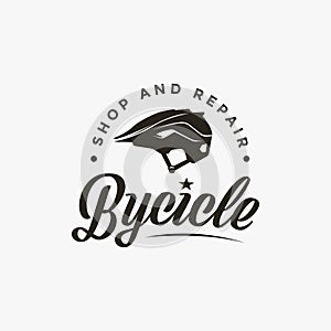 Vintage badge emblem bicycle, bike, bike shop, bike club logo icon vector illustration