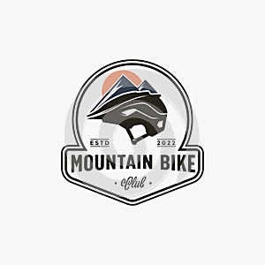 Vintage badge emblem bicycle, bike, bike shop, bike club logo icon vector illustration