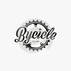 Vintage badge emblem bicycle, bike, bike shop, bike club logo icon vector illustration