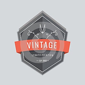 Vintage badge modern retro design label