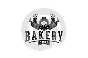 Vintage bakery logo Designs Inspiration Isolated on White Background.