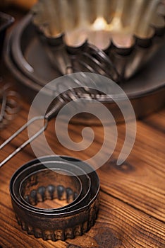 Vintage Baking Tins and tools photo