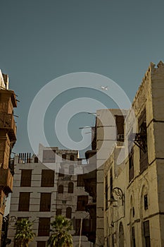 The vintage balcony in Al-balad Heritage site district of Jeddah, Saudi Arabia