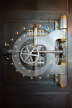 Vintage Bank Vault Door Safe