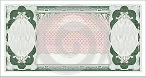 Vintage banknote mockup vector