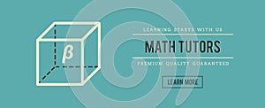 Vintage banner for math tutors photo