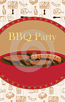 Vintage Barbecue Party Invitation