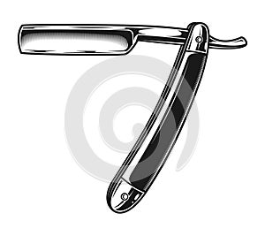 Vintage barber metal razor template