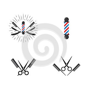 Vintage barber shop logo