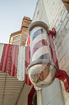 Vintage Barber Shop Pole colored stripes