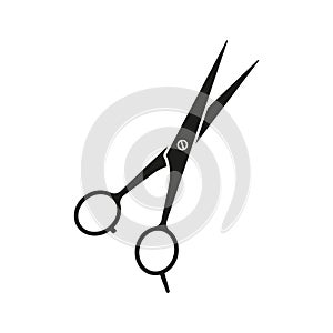 Vintage barber shop scissors. Vector illustration, Isolated.