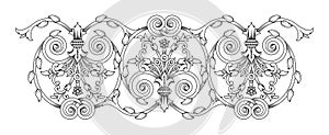 Vintage baroque ornament. Retro pattern antique style acanthus