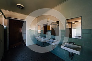 Vintage Bathroom with Sinks & Mirrors - Abandoned Sweet Springs - West Virginia