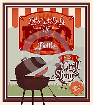 Vintage BBQ Grill Party