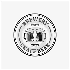 vintage beer brewery logo. badge, emblem design inspiration