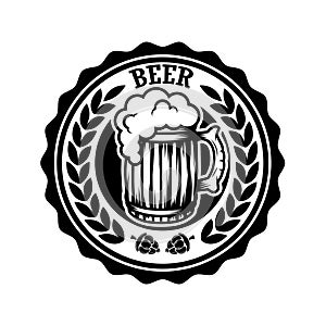 Vintage beer label. Design elements for logo, label, emblem, sign, menu.