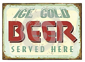 Vintage Beer Tin Sign Poster