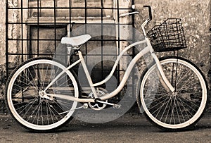 Vintage bicycle with basket