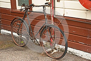 Vintage bicycle decaying photo