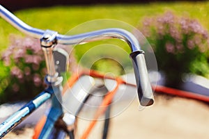 Vintage bicycle detail close up