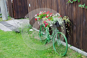 Vintage Bicycle with Flowers