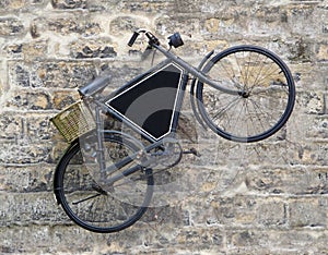 Vintage Bicycle on Old Wall