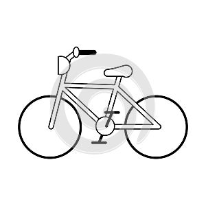 Vintage bicycle symbol black and white