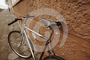 Vintage bike on the street photo