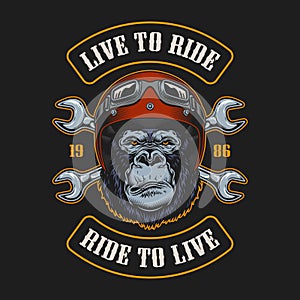 Vintage biker emblem