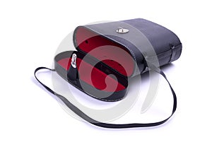 Vintage binoculars case isolated