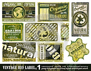 Vintage BIO labels collection - Set 1