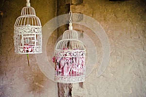 Vintage bird cages