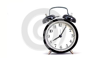 Vintage black clock ,Eight hours 5 minutes