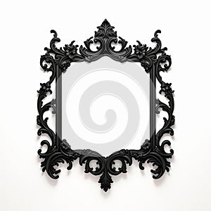 Vintage Black Frame Design On White Background