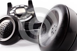 Vintage black rotary phone photo