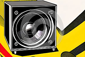 Vintage black subwoofer