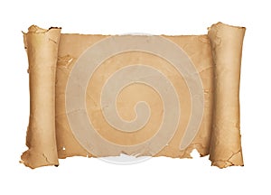 Vintage blank paper scroll