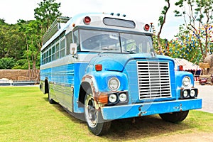 Vintage blue bus
