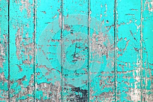 Vintage blue color painted wood wall as background or texture, Natural pattern. Blank copy space